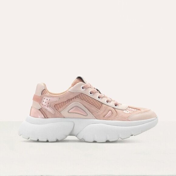 NWOT Maje chunky sole pink leather sneakers, 40 - Picture 3 of 14